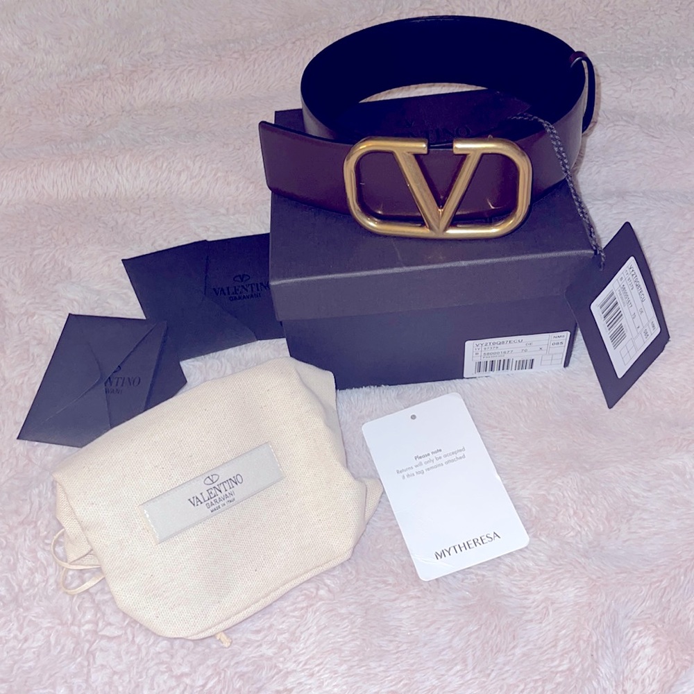 *SOLD* Valentino VLOGO Belt NWT Brown reversible